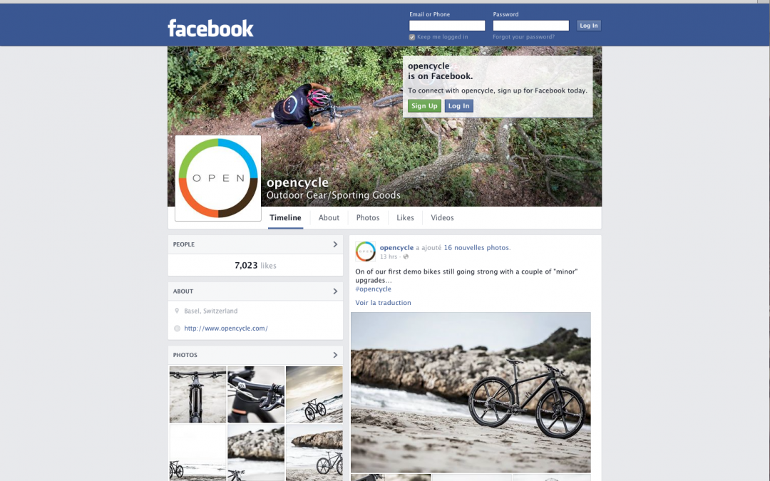 Facebook-pagina van Opencycles