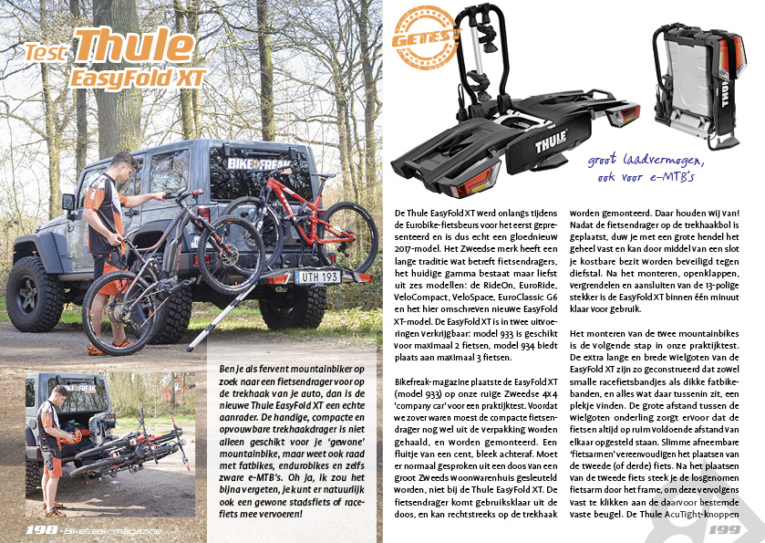 Nationaal Berg Vesuvius Prestige Test Thule EasyFold XT | Bikefreak-magazine