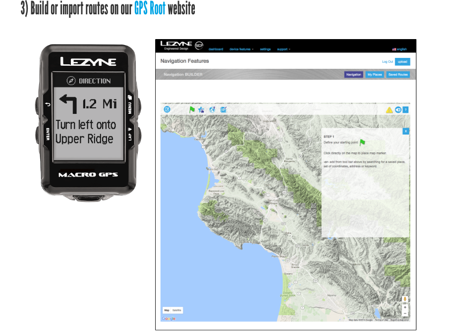 Custom routes ontwerpen nu beschikbaar op Lezyne Year 10 GPS