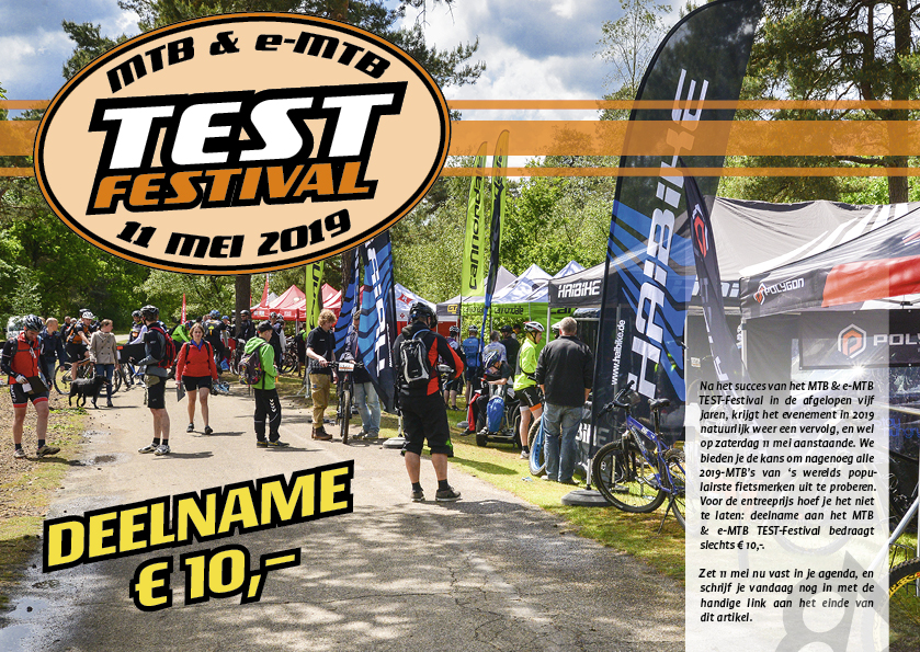 MTB & e-MTB TEST Festival 11 mei 2019