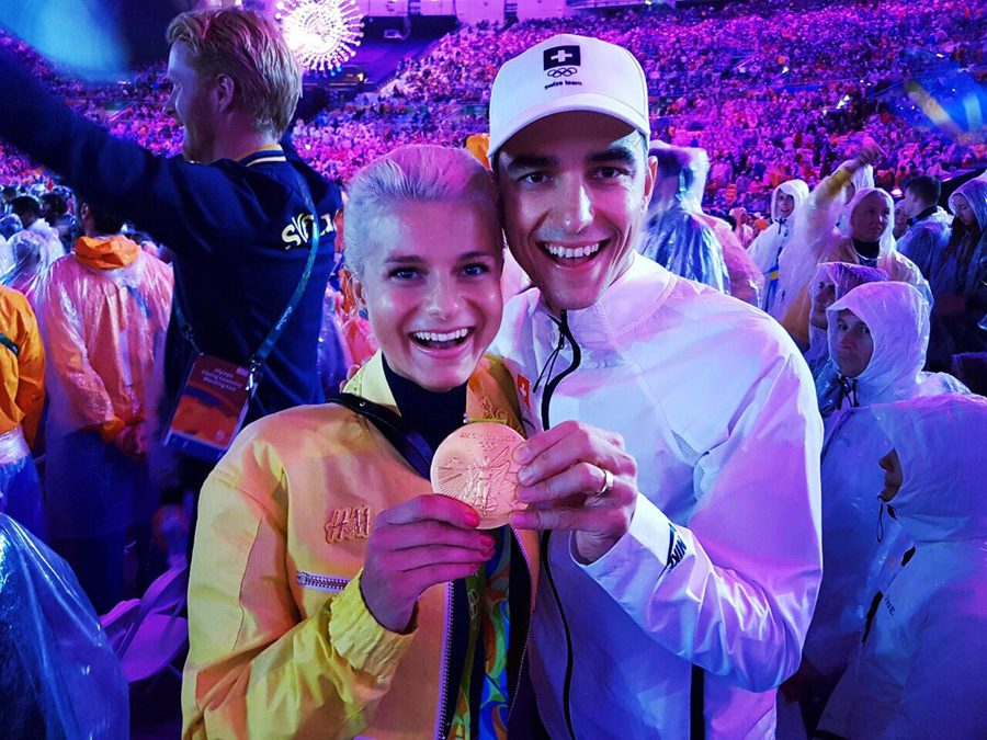 Jenny Rissveds en Nino Schurter na de Olympische Spelen