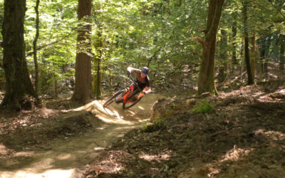 Opbrengst veiling Niner naar MTB Nationaalpark Veluwezoom voor de Niner Shooting Mountain Trail